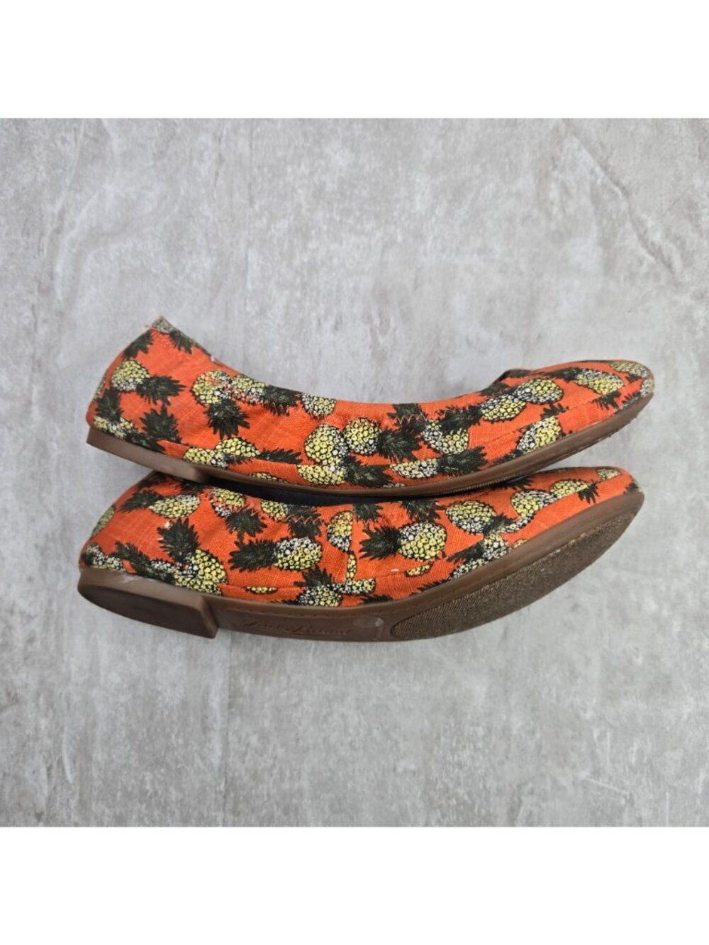 Lucky Brand Ballet Flats Size 7 Pineapple Canvas Print Casual Slip On Shoes - Picture 6 of 11